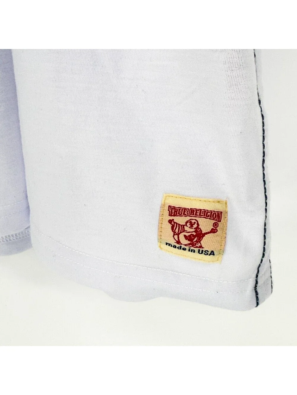 True Religion Crew Neck T-Shirt  White Made in USA Mens XL